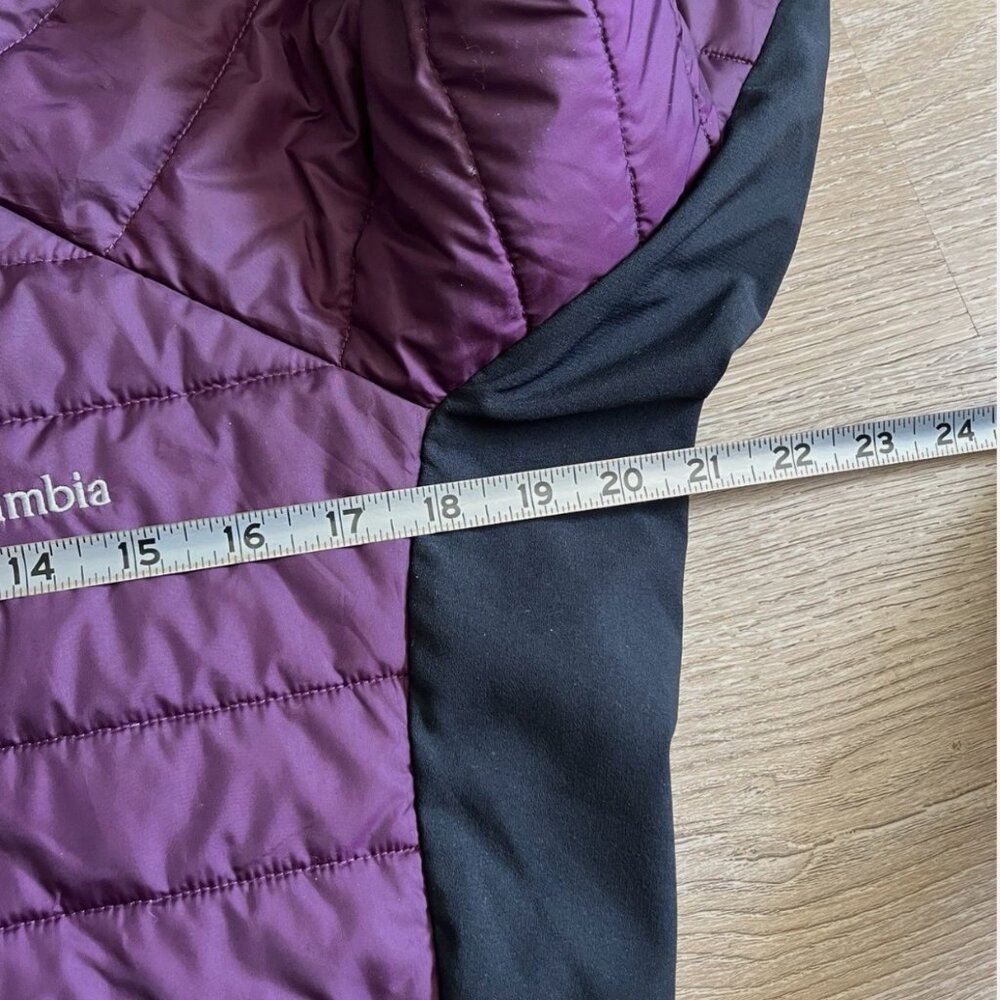 Columbia Jacket Women's Large Purple TurboDown 750TD Omni-Heat Zip Puffer Hooded - Picture 7 of 12